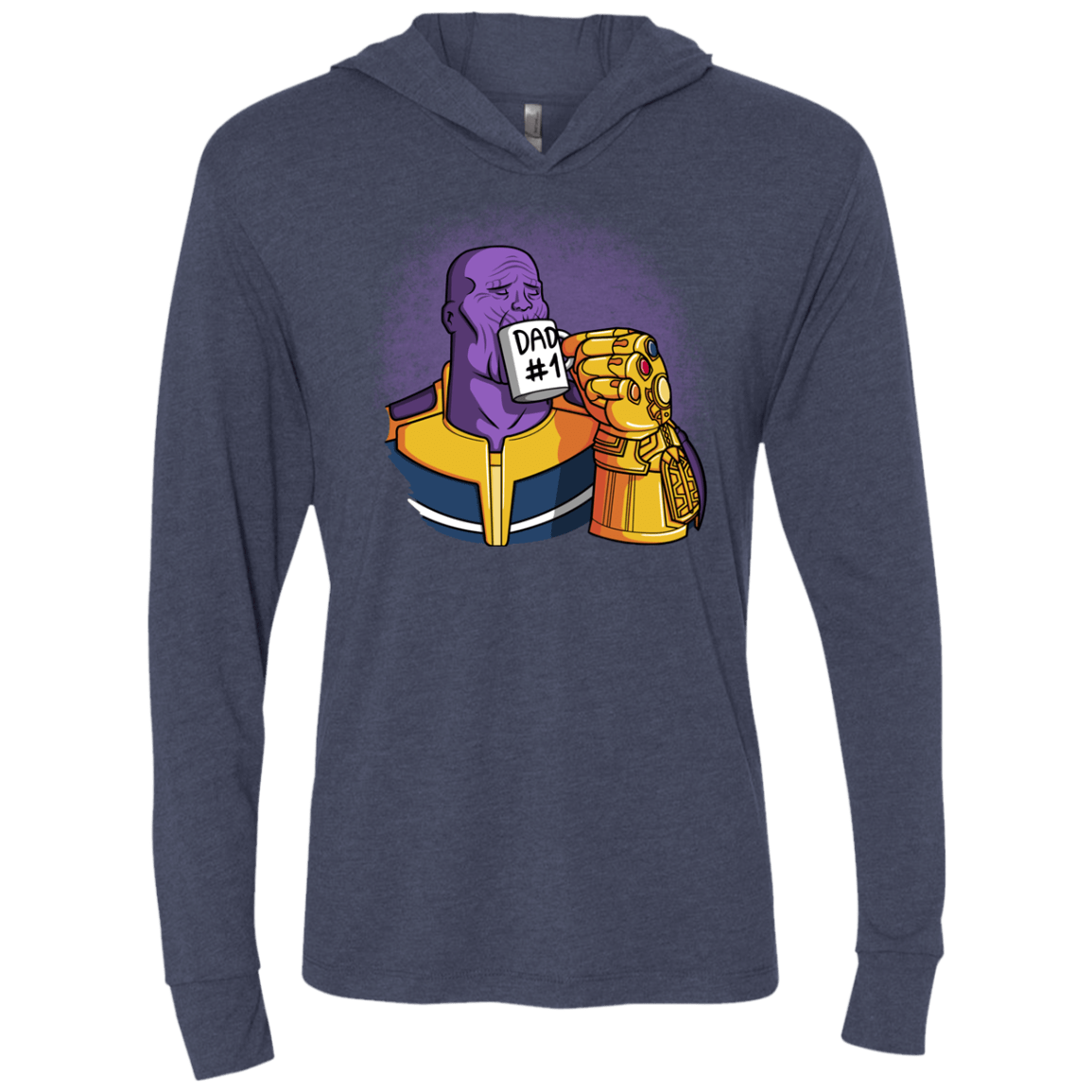 T-Shirts Vintage Navy / X-Small Dad 1 Triblend Long Sleeve Hoodie Tee