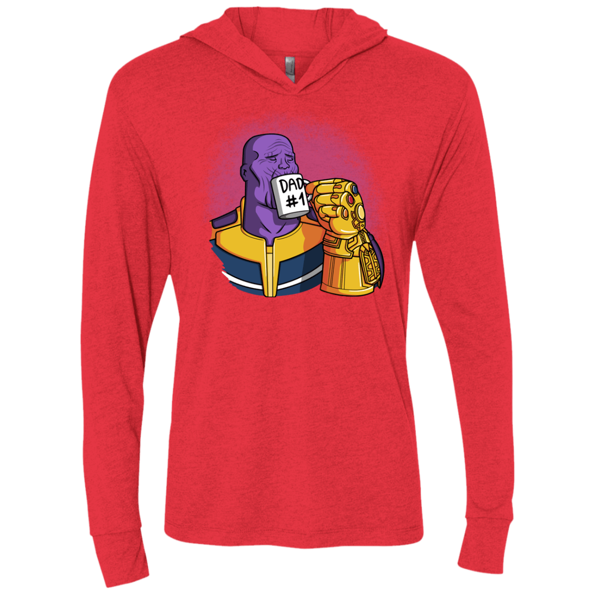 T-Shirts Vintage Red / X-Small Dad 1 Triblend Long Sleeve Hoodie Tee