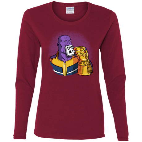 T-Shirts Cardinal / S Dad 1 Women's Long Sleeve T-Shirt