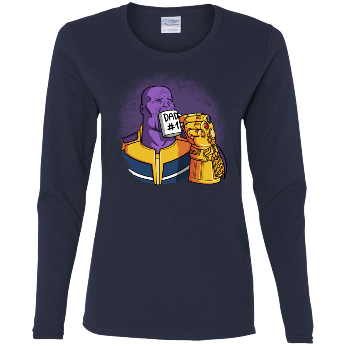 T-Shirts Navy / S Dad 1 Women's Long Sleeve T-Shirt