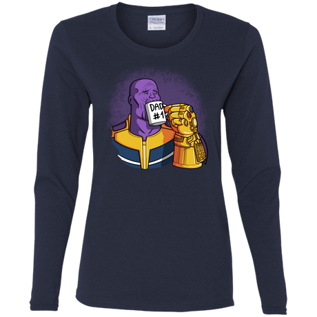 T-Shirts Navy / S Dad 1 Women's Long Sleeve T-Shirt