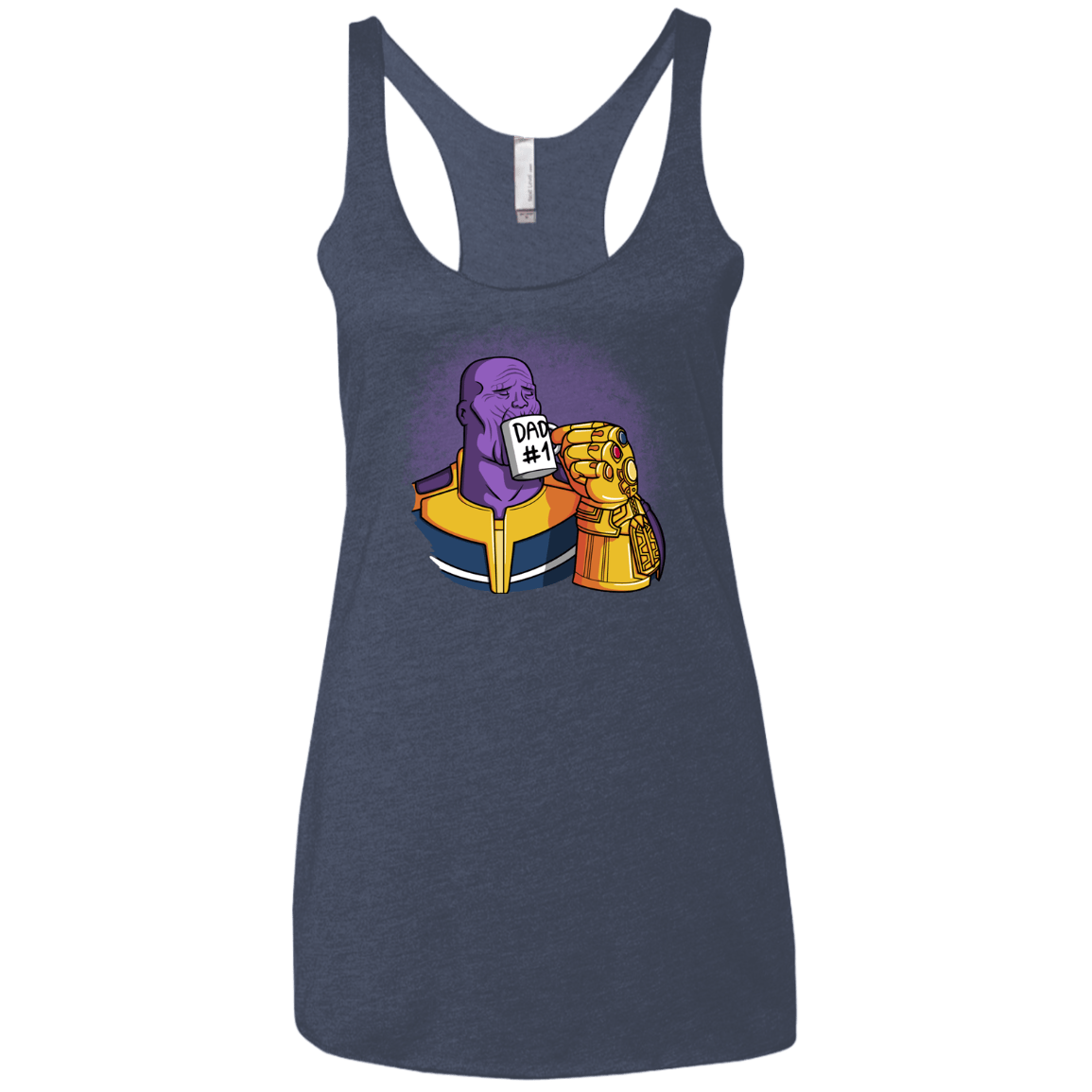 T-Shirts Vintage Navy / X-Small Dad 1 Women's Triblend Racerback Tank