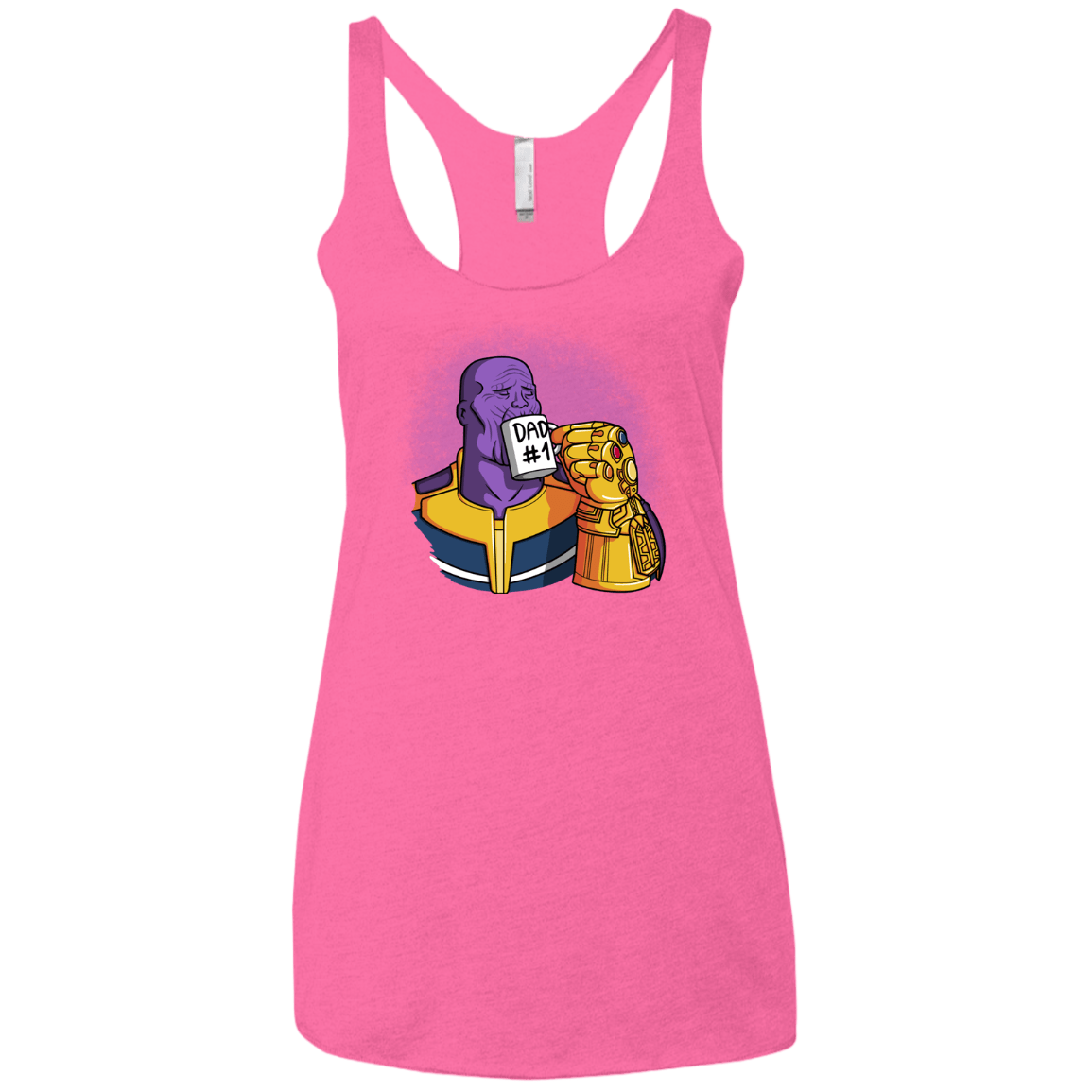 T-Shirts Vintage Pink / X-Small Dad 1 Women's Triblend Racerback Tank