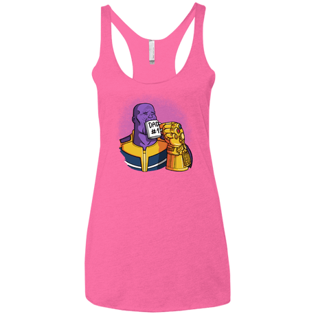 T-Shirts Vintage Pink / X-Small Dad 1 Women's Triblend Racerback Tank