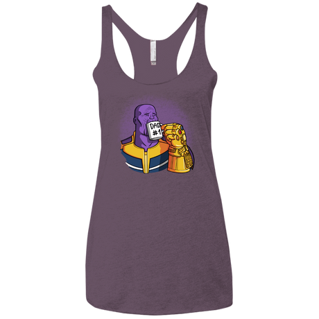 T-Shirts Vintage Purple / X-Small Dad 1 Women's Triblend Racerback Tank