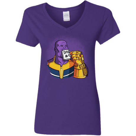 T-Shirts Purple / S Dad 1 Women's V-Neck T-Shirt