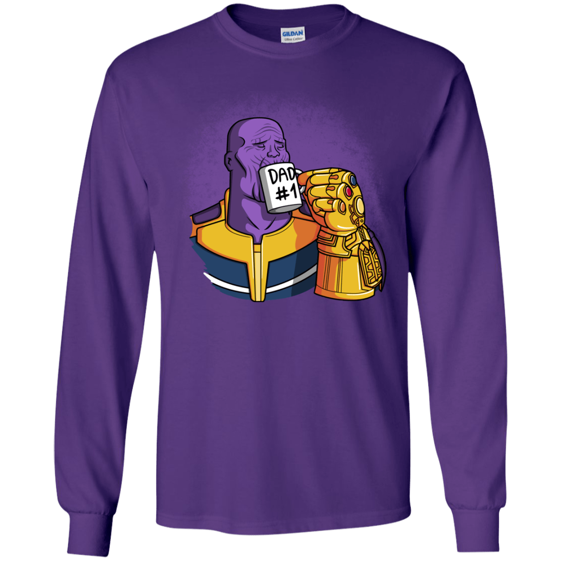 T-Shirts Purple / YS Dad 1 Youth Long Sleeve T-Shirt