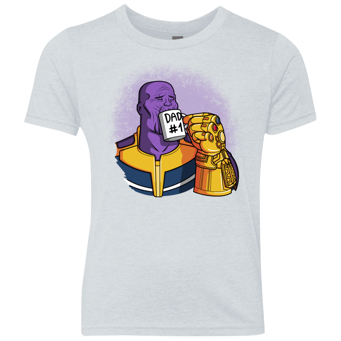 T-Shirts Heather White / YXS Dad 1 Youth Triblend T-Shirt