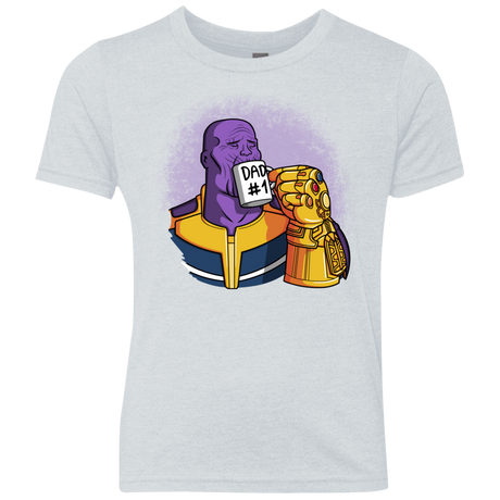 T-Shirts Heather White / YXS Dad 1 Youth Triblend T-Shirt