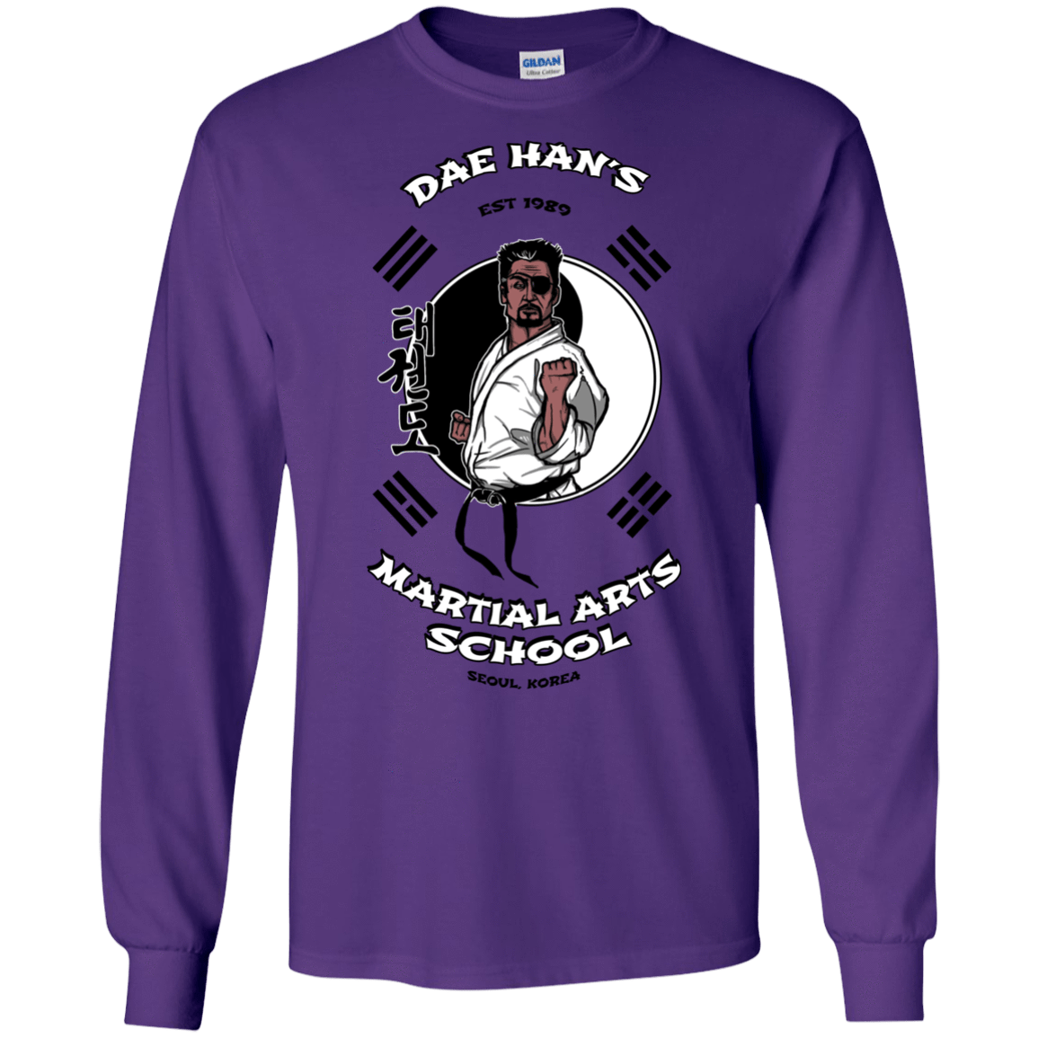 T-Shirts Purple / S Dae Hans Martial Arts Men's Long Sleeve T-Shirt