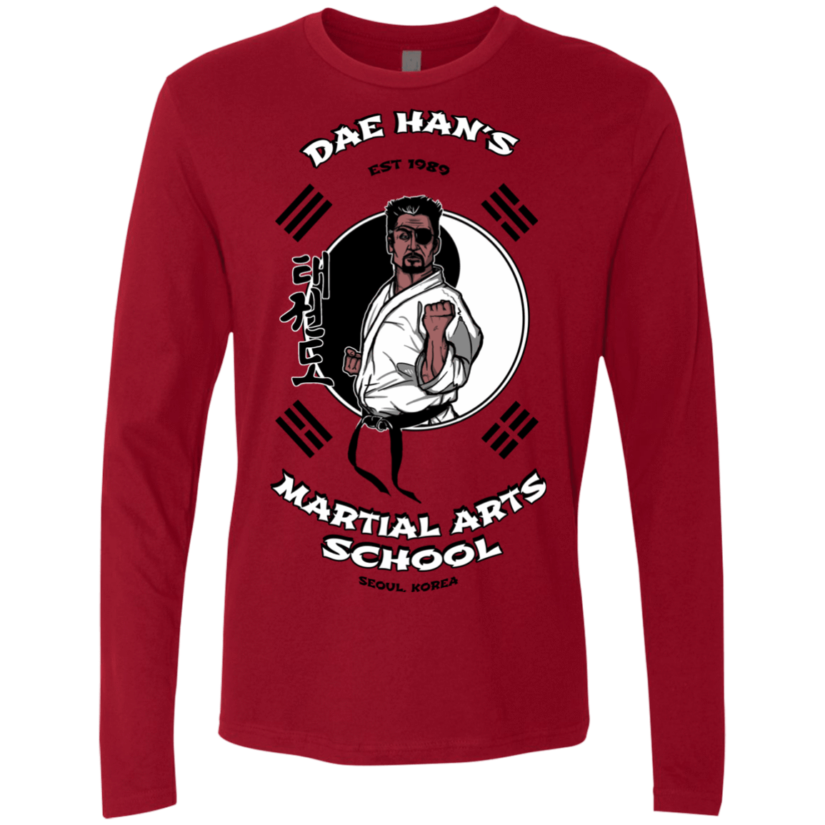 T-Shirts Cardinal / S Dae Hans Martial Arts Men's Premium Long Sleeve