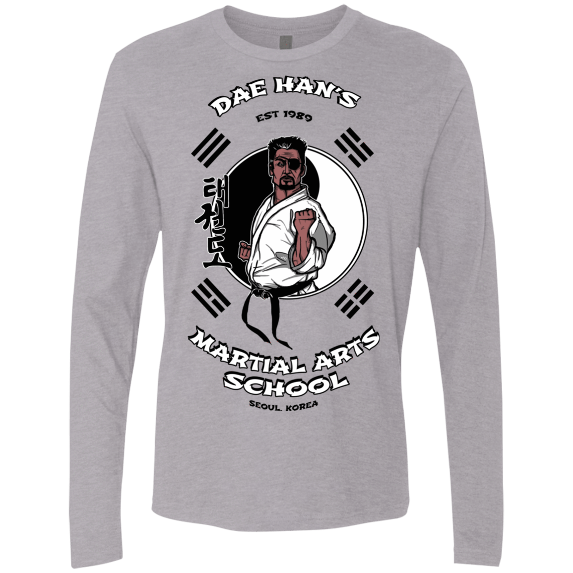 T-Shirts Heather Grey / S Dae Hans Martial Arts Men's Premium Long Sleeve
