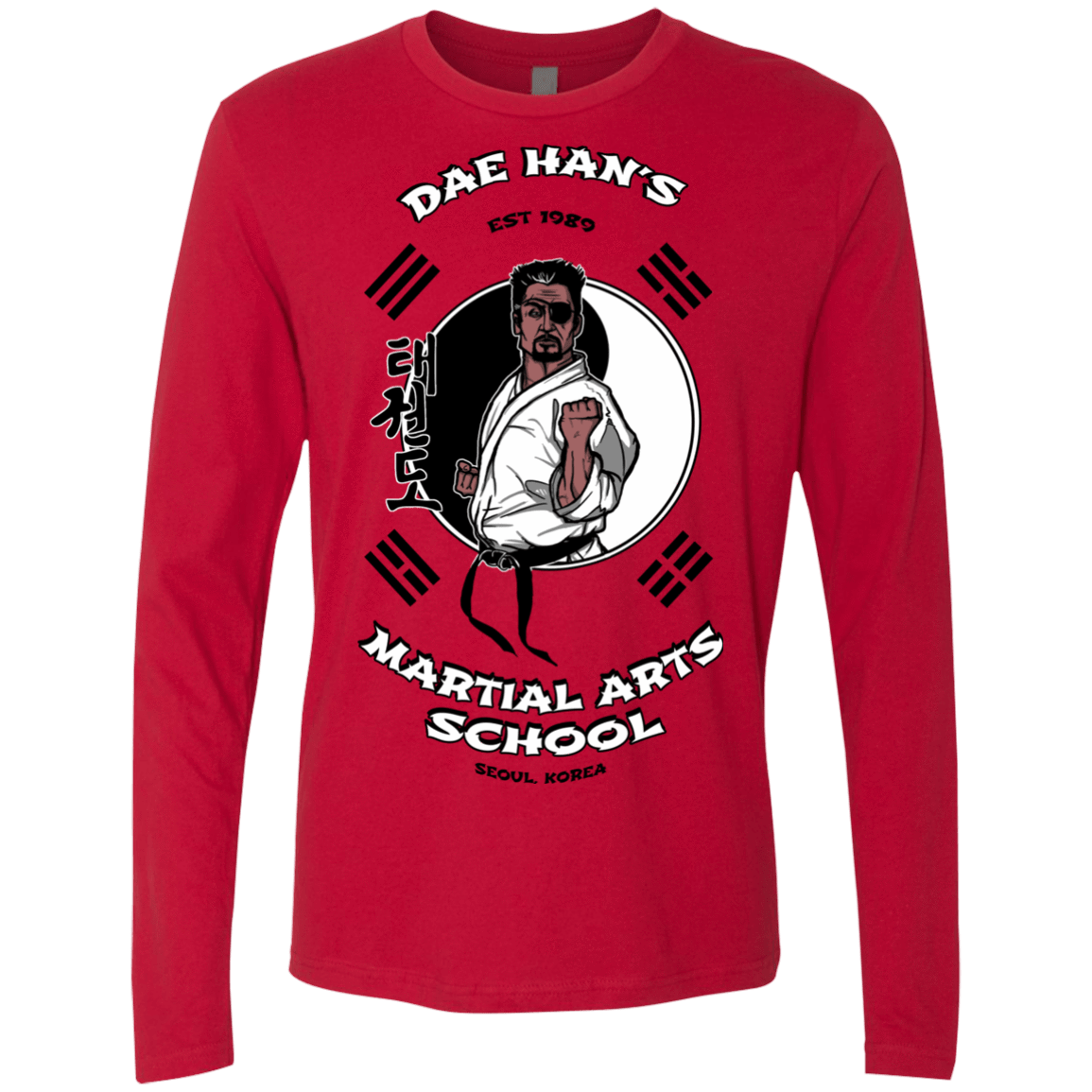 T-Shirts Red / S Dae Hans Martial Arts Men's Premium Long Sleeve