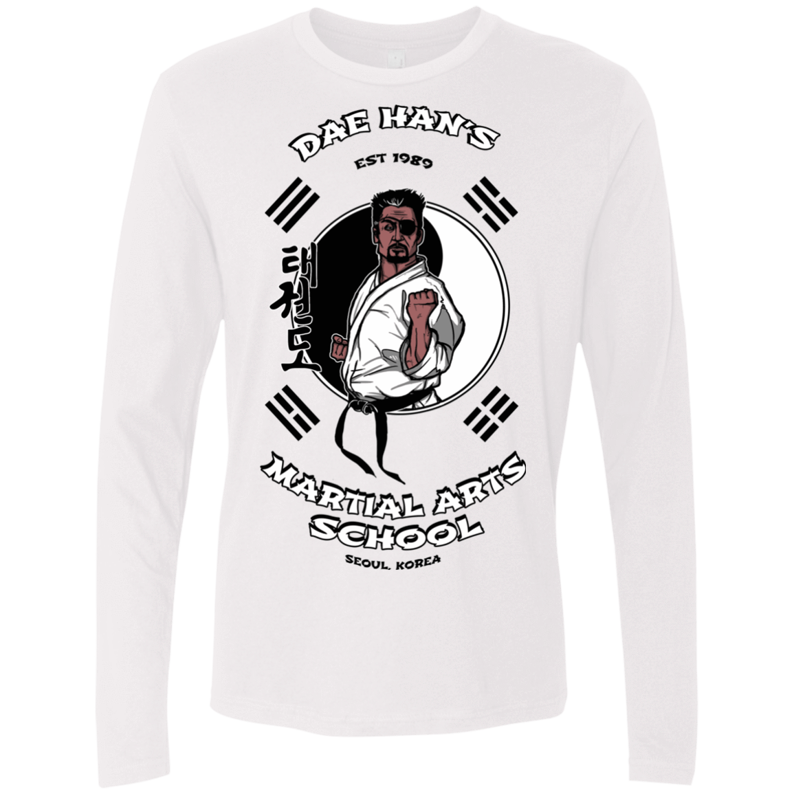 T-Shirts White / S Dae Hans Martial Arts Men's Premium Long Sleeve