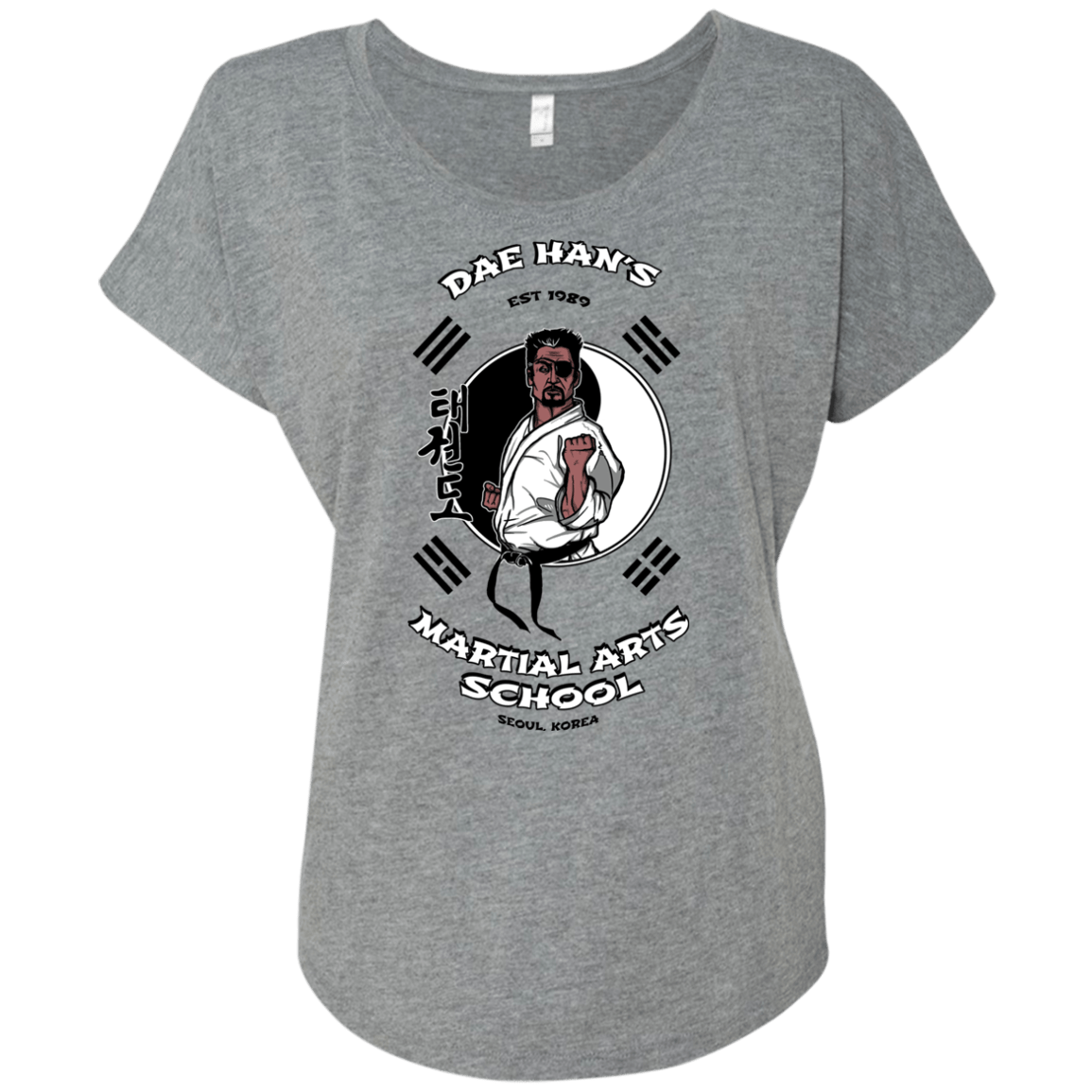 T-Shirts Premium Heather / X-Small Dae Hans Martial Arts Triblend Dolman Sleeve
