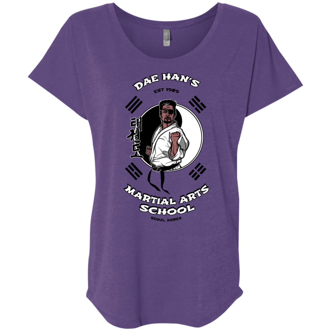 T-Shirts Purple Rush / X-Small Dae Hans Martial Arts Triblend Dolman Sleeve