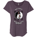 T-Shirts Vintage Purple / X-Small Dae Hans Martial Arts Triblend Dolman Sleeve