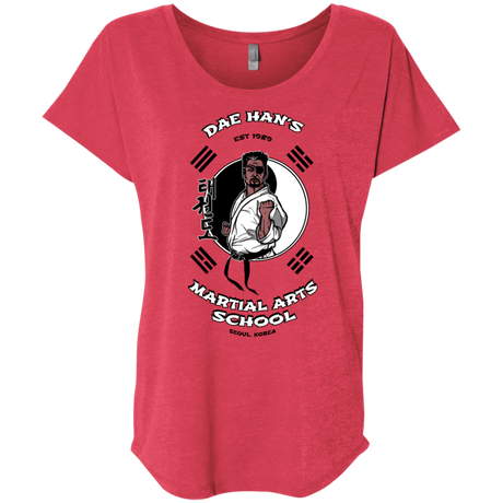 T-Shirts Vintage Red / X-Small Dae Hans Martial Arts Triblend Dolman Sleeve