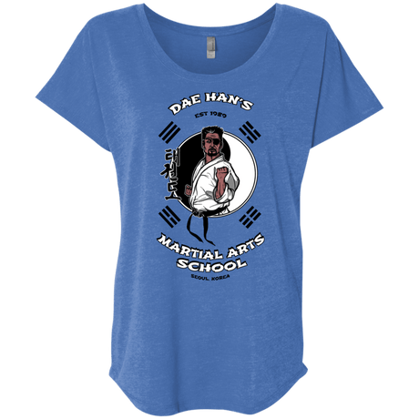 T-Shirts Vintage Royal / X-Small Dae Hans Martial Arts Triblend Dolman Sleeve