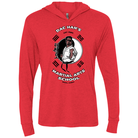 T-Shirts Vintage Red / X-Small Dae Hans Martial Arts Triblend Long Sleeve Hoodie Tee