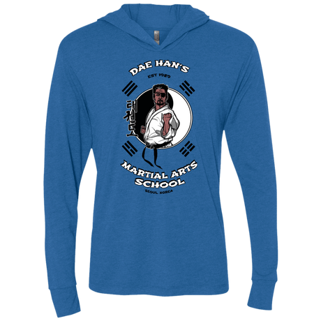 T-Shirts Vintage Royal / X-Small Dae Hans Martial Arts Triblend Long Sleeve Hoodie Tee