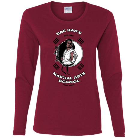 T-Shirts Cardinal / S Dae Hans Martial Arts Women's Long Sleeve T-Shirt