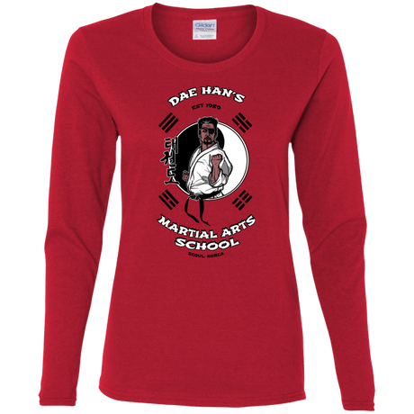 T-Shirts Red / S Dae Hans Martial Arts Women's Long Sleeve T-Shirt