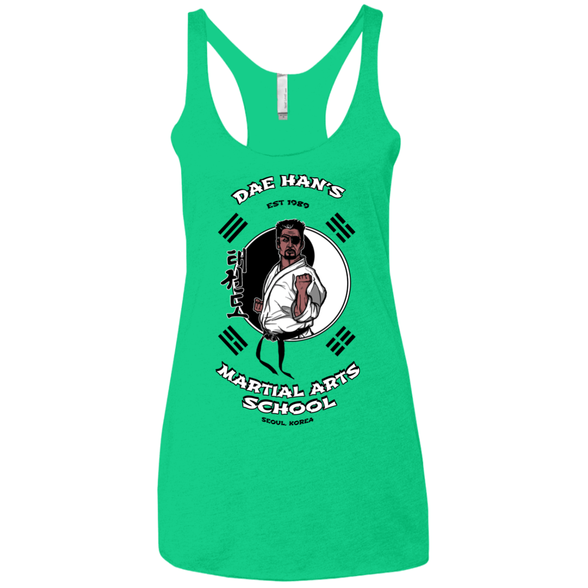 T-Shirts Envy / X-Small Dae Hans Martial Arts Women's Triblend Racerback Tank