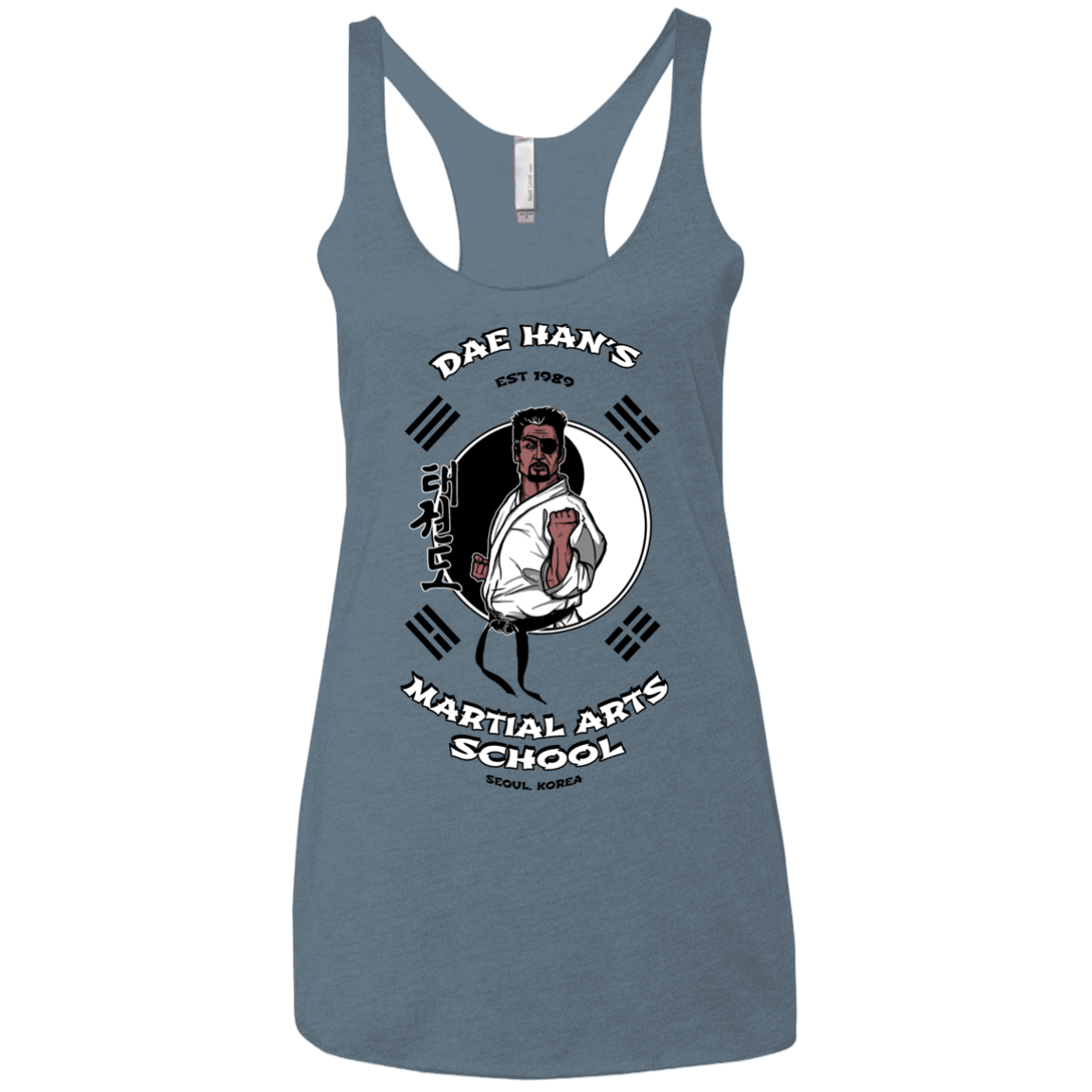 T-Shirts Indigo / X-Small Dae Hans Martial Arts Women's Triblend Racerback Tank