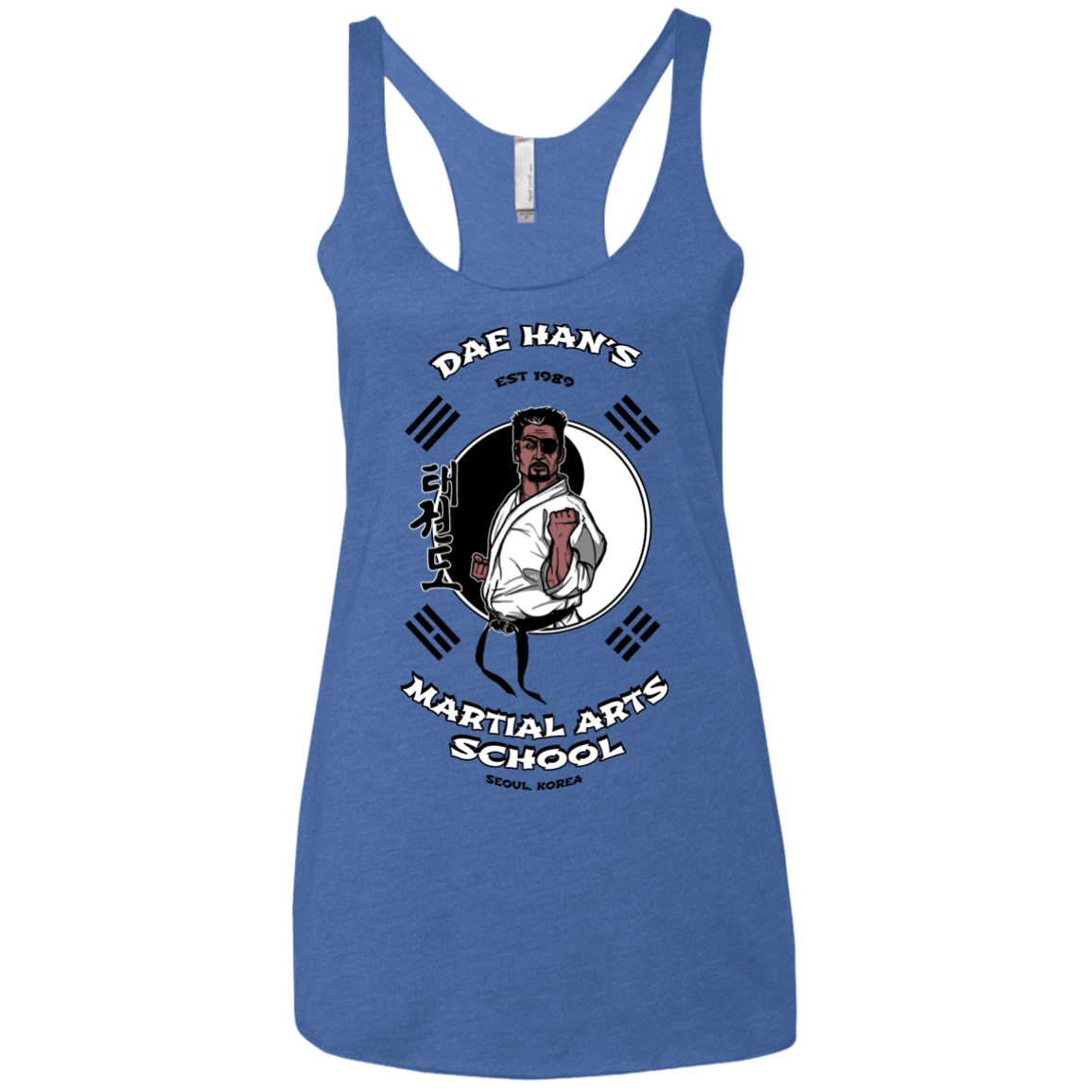 T-Shirts Vintage Royal / X-Small Dae Hans Martial Arts Women's Triblend Racerback Tank