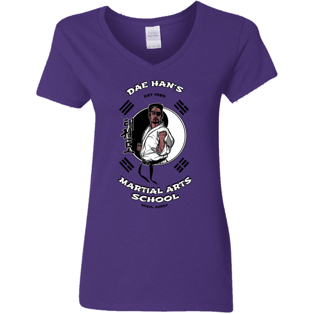 T-Shirts Purple / S Dae Hans Martial Arts Women's V-Neck T-Shirt