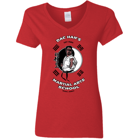 T-Shirts Red / S Dae Hans Martial Arts Women's V-Neck T-Shirt