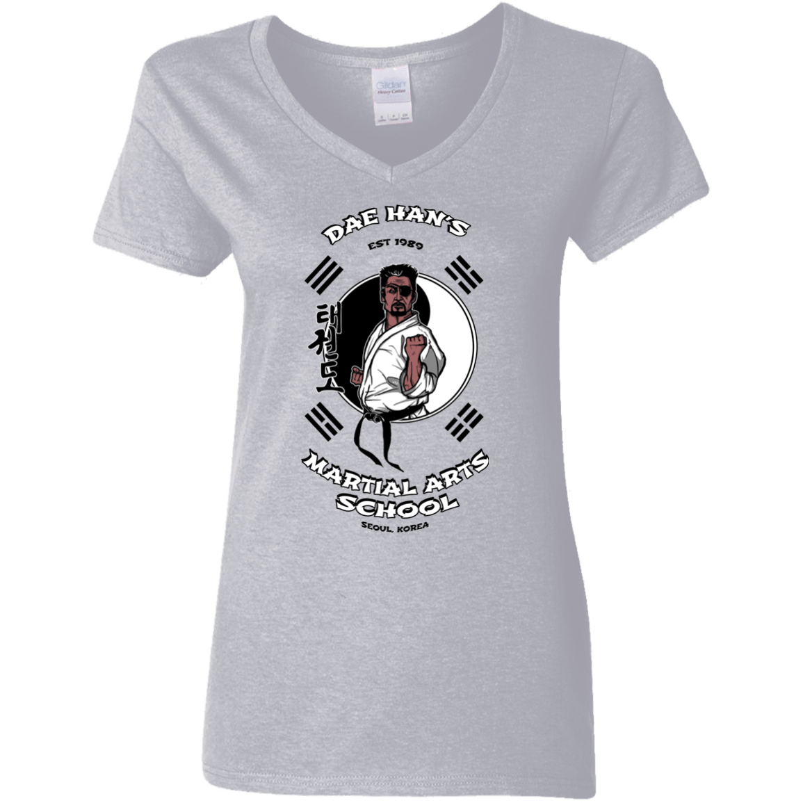 T-Shirts Sport Grey / S Dae Hans Martial Arts Women's V-Neck T-Shirt