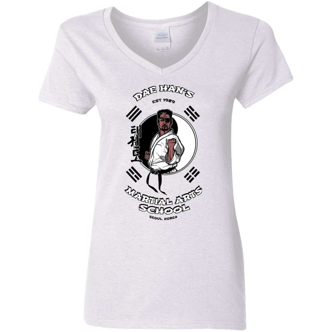 T-Shirts White / S Dae Hans Martial Arts Women's V-Neck T-Shirt