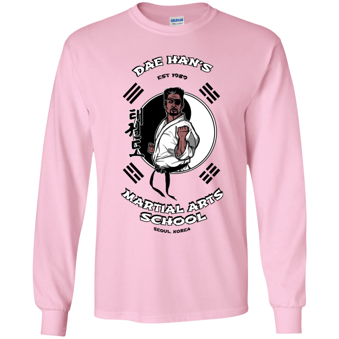 T-Shirts Light Pink / YS Dae Hans Martial Arts Youth Long Sleeve T-Shirt