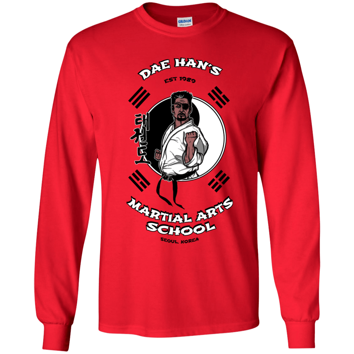 T-Shirts Red / YS Dae Hans Martial Arts Youth Long Sleeve T-Shirt