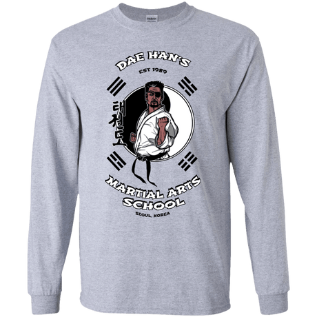 T-Shirts Sport Grey / YS Dae Hans Martial Arts Youth Long Sleeve T-Shirt