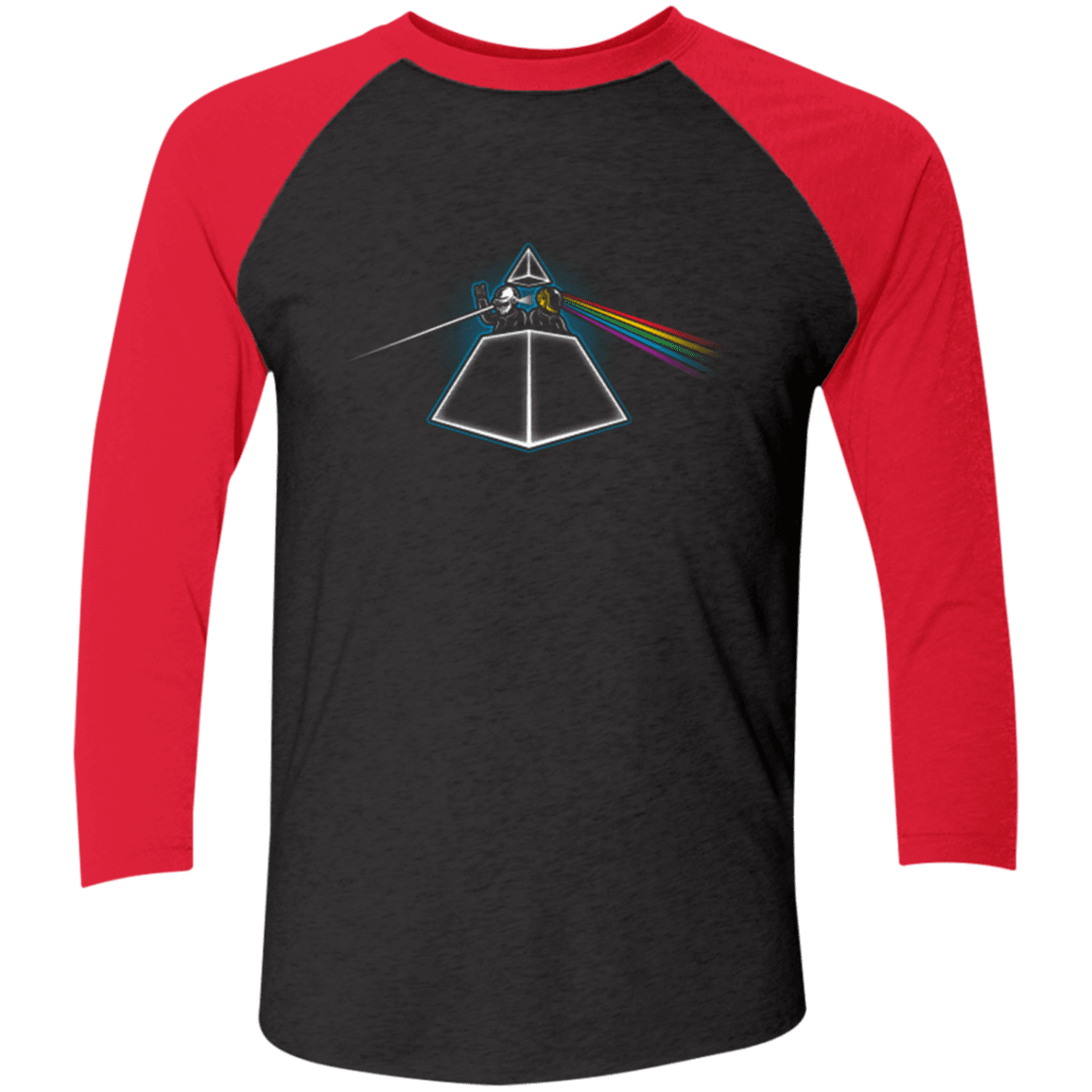 T-Shirts Vintage Black/Vintage Red / X-Small DAFTSIDE OF THE MOON Men's Triblend 3/4 Sleeve