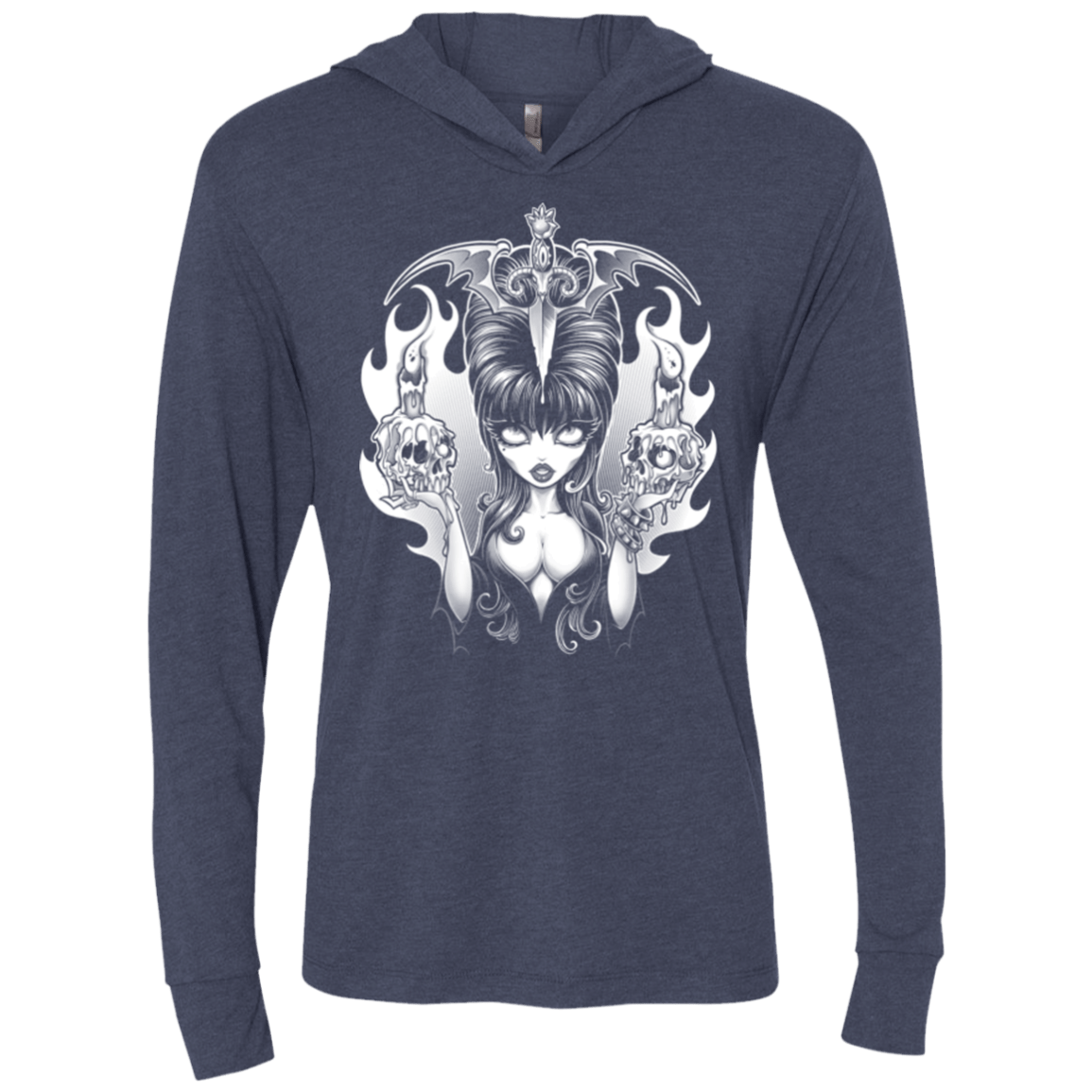 T-Shirts Vintage Navy / X-Small Dagger Of Darkness Triblend Long Sleeve Hoodie Tee