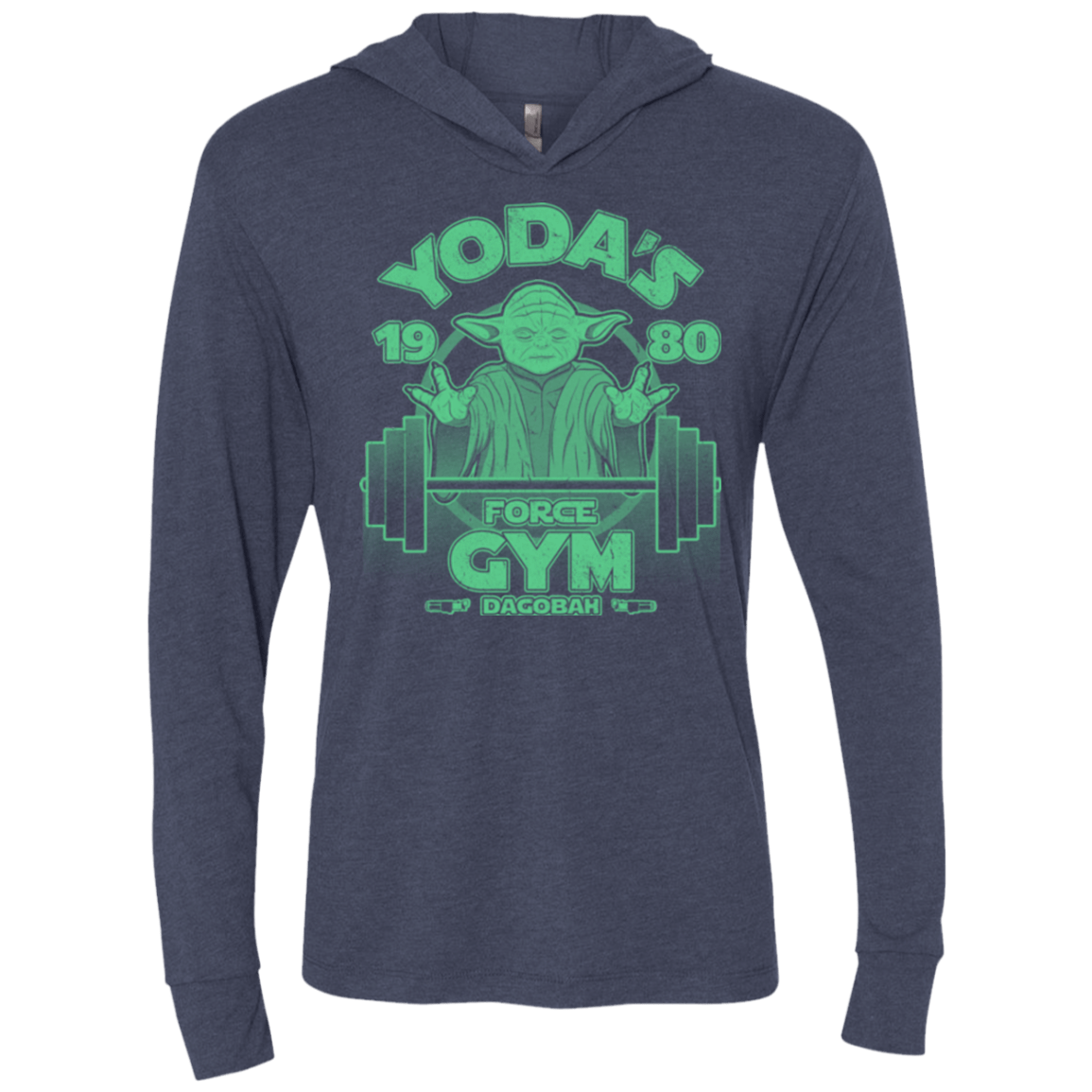 T-Shirts Vintage Navy / X-Small Dagobah Gym Triblend Long Sleeve Hoodie Tee