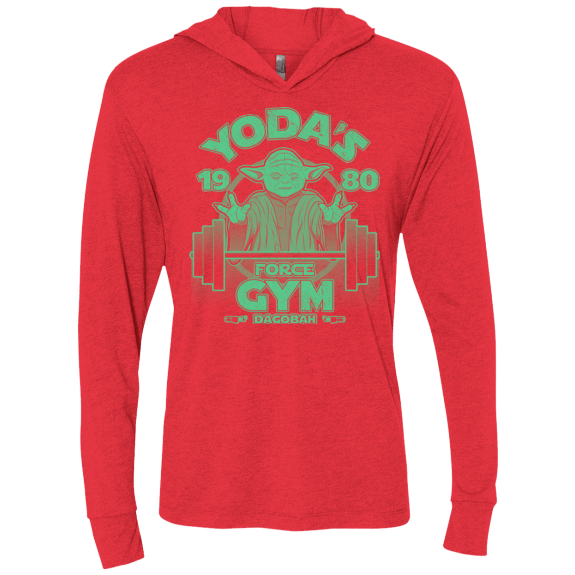 T-Shirts Vintage Red / X-Small Dagobah Gym Triblend Long Sleeve Hoodie Tee