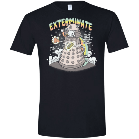 T-Shirts Black / X-Small Dalek Cat Men's Semi-Fitted Softstyle