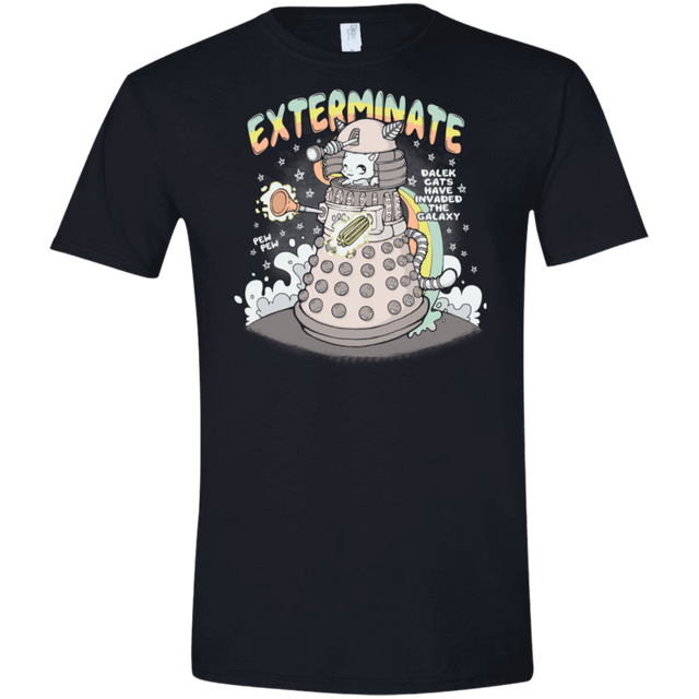 T-Shirts Black / X-Small Dalek Cat Men's Semi-Fitted Softstyle