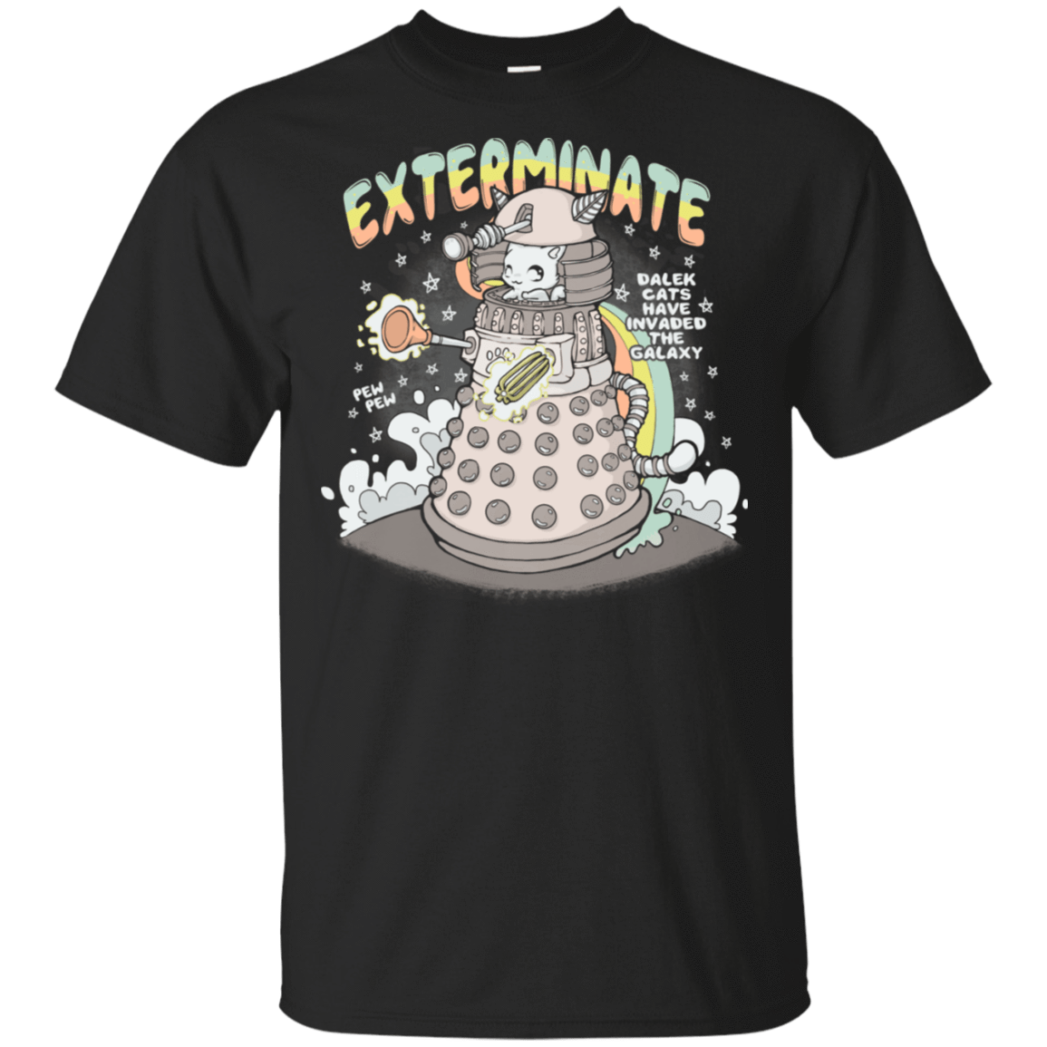 T-Shirts Black / S Dalek Cat T-Shirt