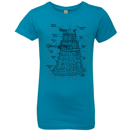 T-Shirts Turquoise / YXS Dalek Plan Girls Premium T-Shirt