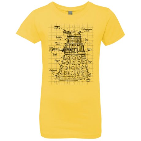 T-Shirts Vibrant Yellow / YXS Dalek Plan Girls Premium T-Shirt