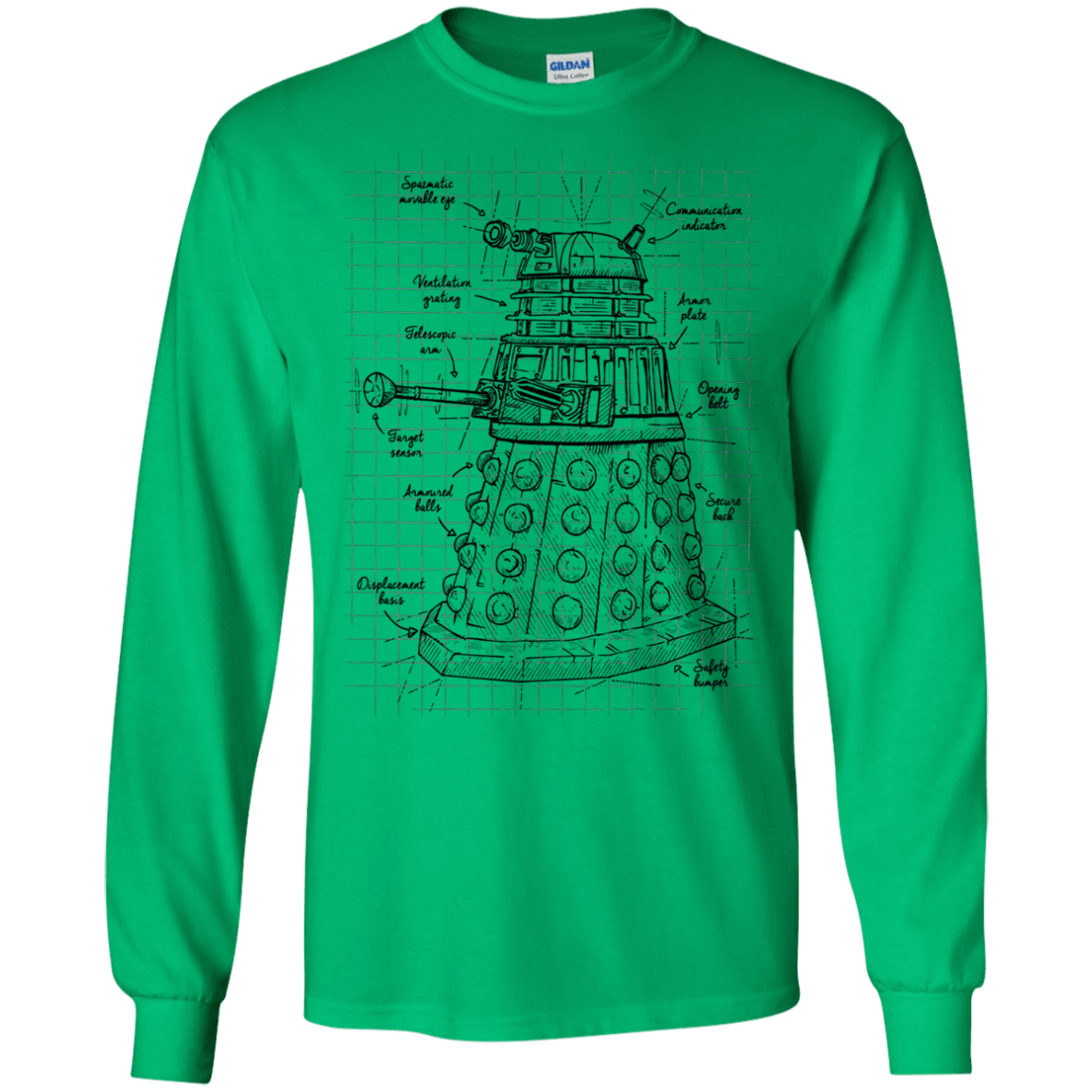 T-Shirts Irish Green / S Dalek Plan Men's Long Sleeve T-Shirt