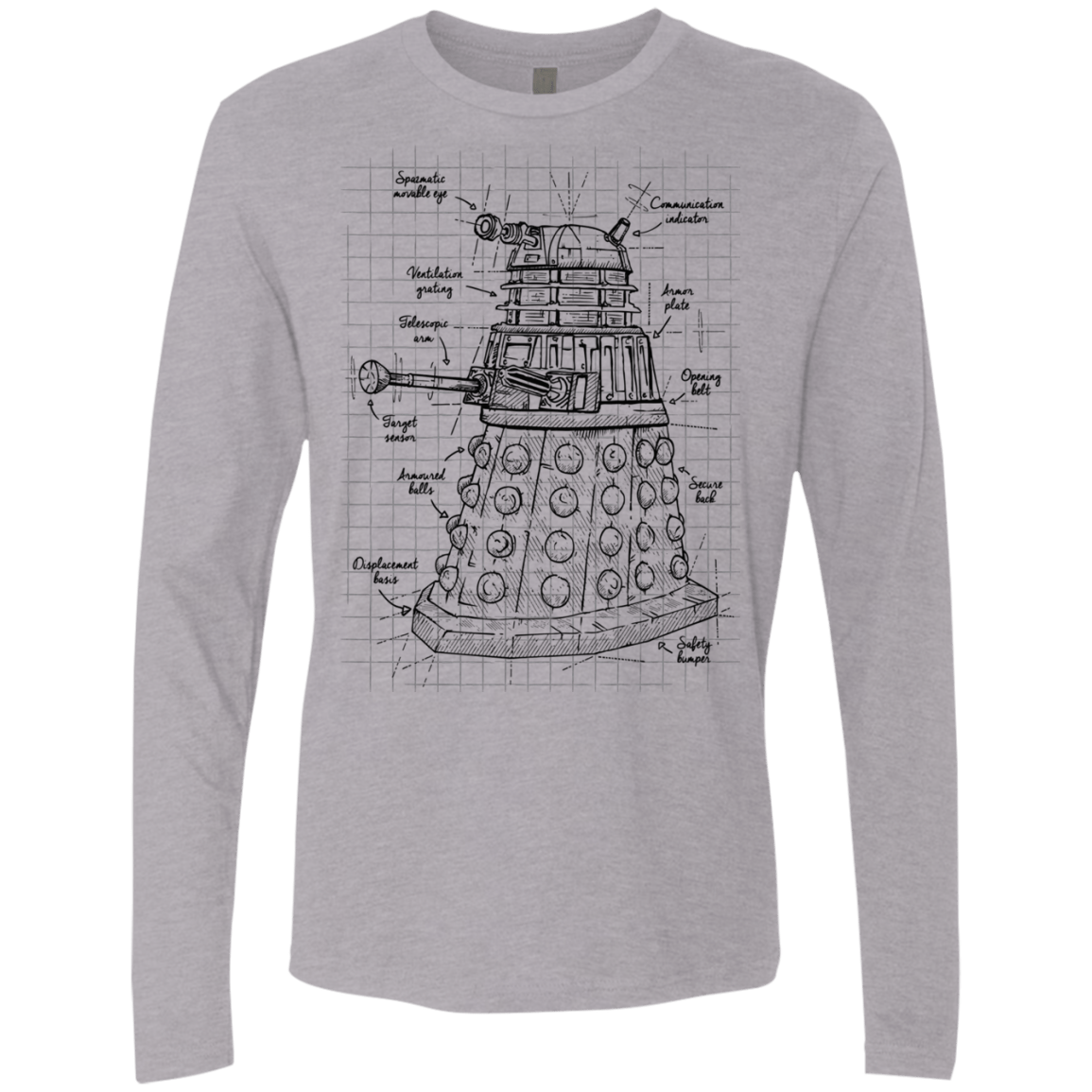 T-Shirts Heather Grey / S Dalek Plan Men's Premium Long Sleeve