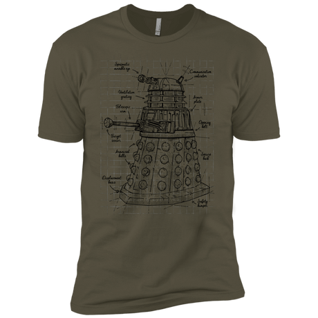 T-Shirts Military Green / X-Small Dalek Plan Men's Premium T-Shirt
