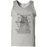T-Shirts Ash / S Dalek Plan Men's Tank Top